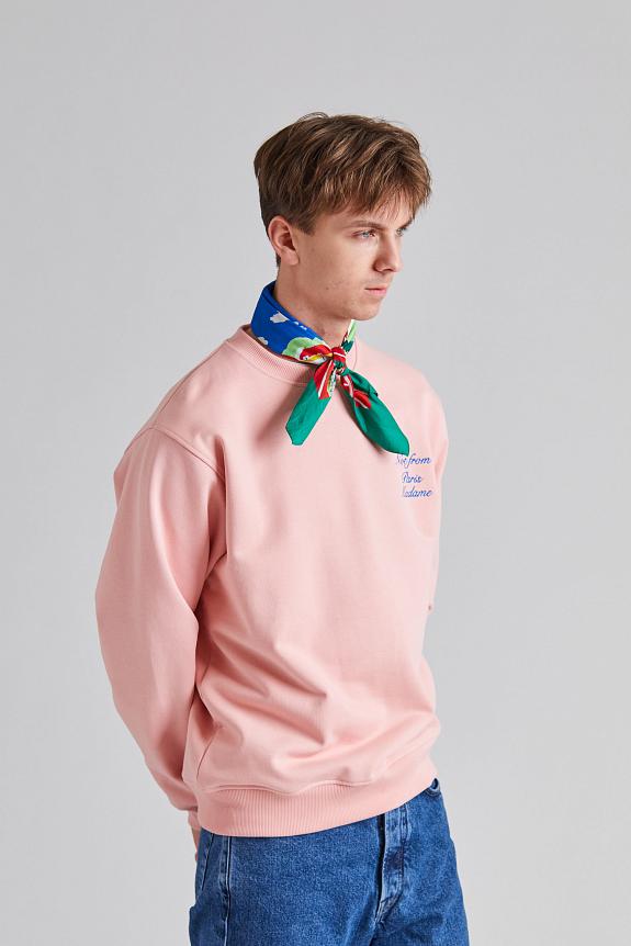 Drôle de Monsieur Le Sweatshirt Slogan Cursive Light Pink-1